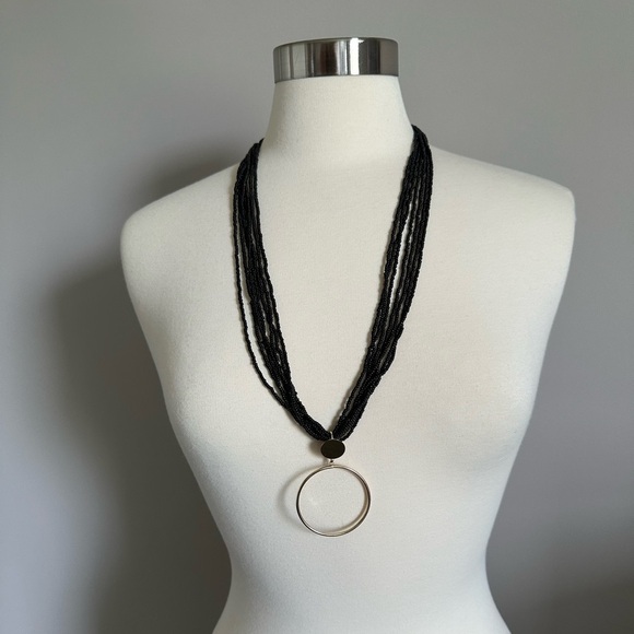 EUC Target Beaded Necklace with Gold Hoop - Picture 4 of 7